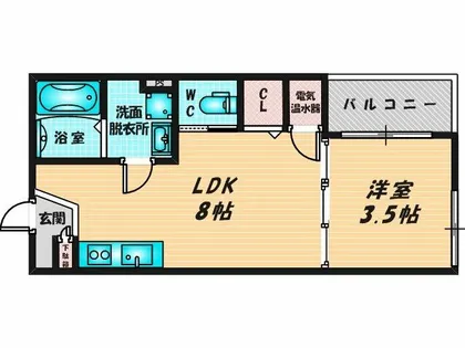 F asecia グロリア【3階】の間取り