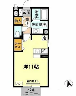 メゾンエスポワール【201号室】の間取り