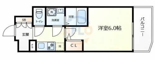 エスリード弁天町ノースプレミア【7階】の間取り