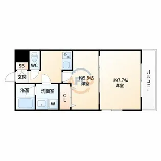 レフィーナカルム江坂【11階】の間取り