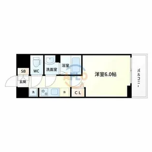 プレサンスブルーム東三国【9階】の間取り