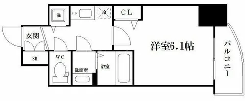 ファステート玉造駅前ダミュウ【5階】の間取り