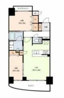 ラシュレエグゼ阿波座【5階】の間取り