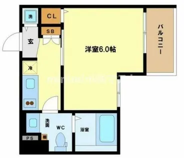 エスリード阿波座ノースプレイス【3階】の間取り