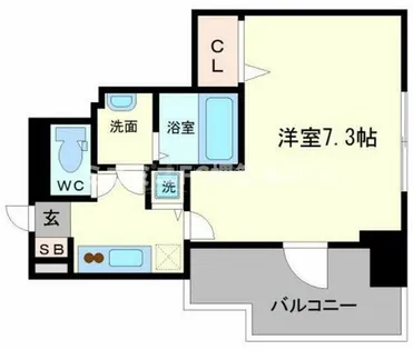 プランドール大手前レジデンス【1207号室】の間取り