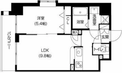 ラムール玉造【7階】の間取り