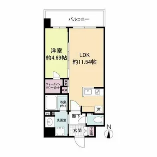 カーサレグラス福島野田【4階】の間取り