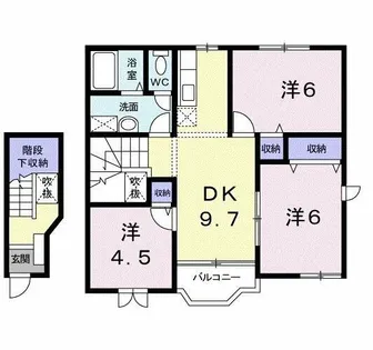 エステート・ヒルズ2番館【201号室】の間取り