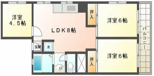 シャトレイユ【201号室】の間取り