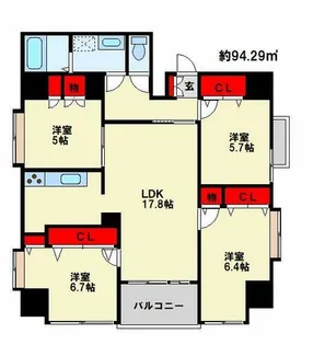 福岡県北九州市小倉北区片野3丁目【マンション】の間取り