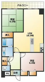 Wajima小雑賀【6階】の間取り