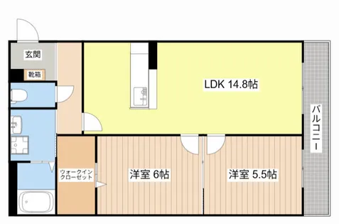 ハートフルマンション神出【1階】の間取り