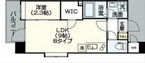 レブリアント千代(旧アヴァンティ千代)【8階】の間取り