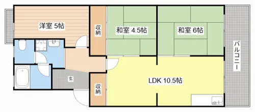 メゾン国分【B-5号室】の間取り