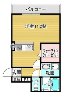 イストワール船町Ⅱ号館【101号室】の間取り