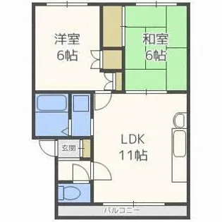 アーバンコート屯田Ⅲ【3階】の間取り