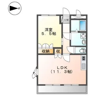 メゾンミルキーウェイI【203号室】の間取り