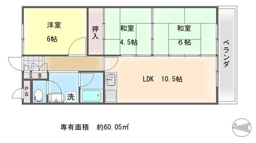 メゾン高野【4階】の間取り