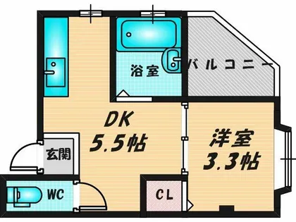 ロイヤルハイム新深江【2階】の間取り