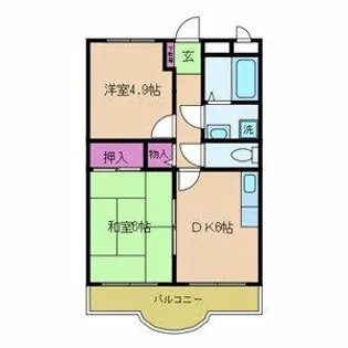 メルベーユ・シャンブル【3階】の間取り