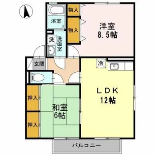 アク―ル D棟【1階】の間取り