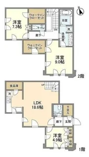ブリランテ苦楽園【001号室】の間取り