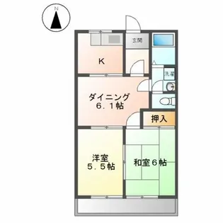 メリーモア高雄【2階】の間取り