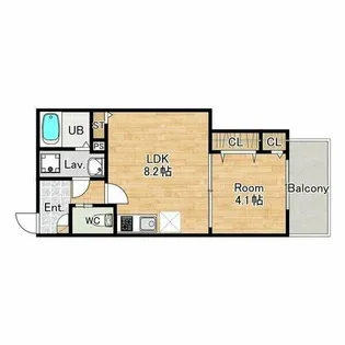 ジーメゾン岸和田ラクセル【1階】の間取り