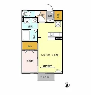 ヴィライン若宮【2階】の間取り