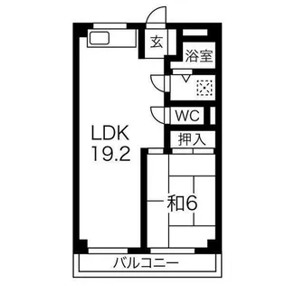 ハッピーコート駅南大路【406号室】の間取り