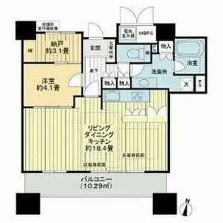 ライオンズタワー千種【11階】の間取り
