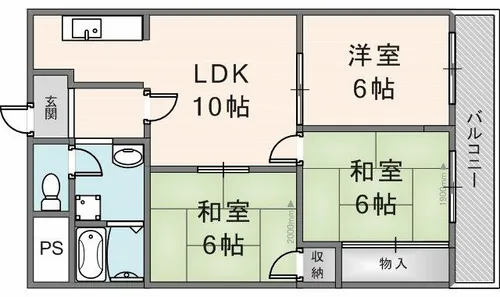 グランドシャトー山本【501号室】の間取り
