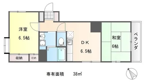 コーポ岩倉【2階】の間取り