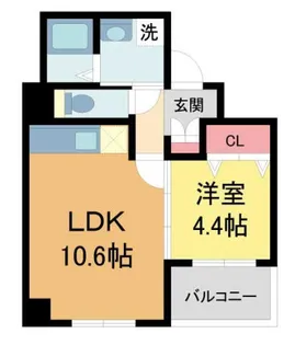 B KAWANISHI(ビーフラットカワニシ)【5階】の間取り