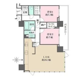 御園座タワー【2708号室】の間取り