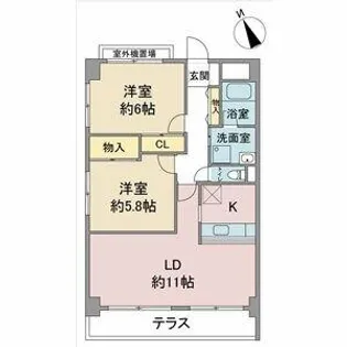 ラトゥール一社【3階】の間取り