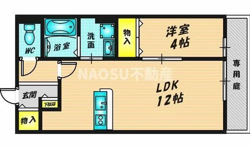 ユニヴェール【201号室】の間取り