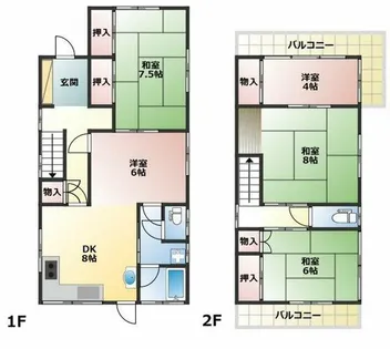 兵庫県神戸市北区鈴蘭台東町2丁目【一戸建】の間取り