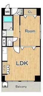 上六第一ダイヤモンドハイム【7階】の間取り