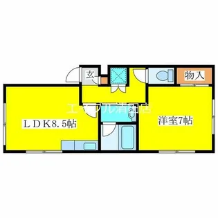 コーポ真栄【103号室】の間取り
