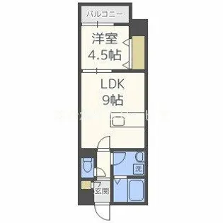 ドゥエリング森小路【7階】の間取り