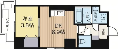 福岡県福岡市博多区古門戸町【マンション】の間取り