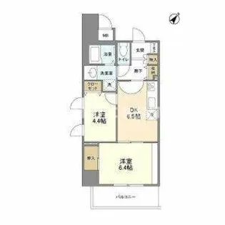 パロス美野島【3階】の間取り