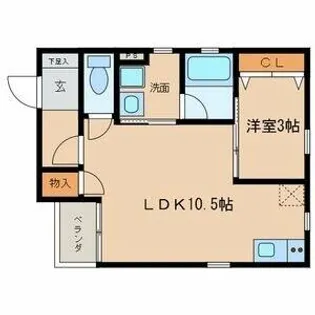 愛知県名古屋市北区八代町2丁目【アパート】の間取り