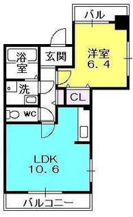 ジーナス甲子園口【2階】の間取り