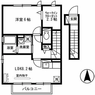 ソレイユ デュオ【202号室】の間取り
