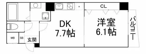 大阪府大阪市浪速区桜川2丁目【マンション】の間取り
