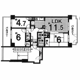 コープ野村新安城南壱番館【2階】の間取り