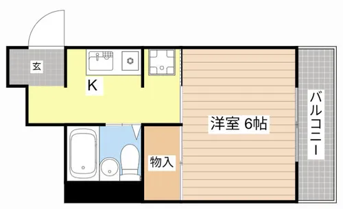 エスパス・ド・ゼン大萱【202号室】の間取り