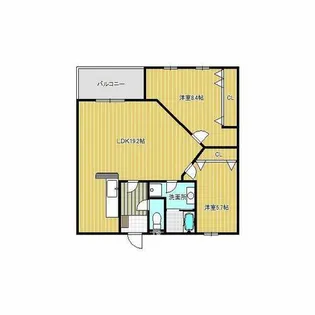 Sun石ナ曽根N【303号室】の間取り